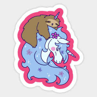 Unicorn and Unicorn Sloth Sticker